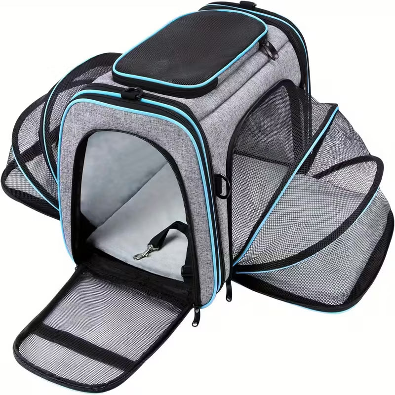 Expandable Airline Approved Pet Carrier for Small Dogs & Cats