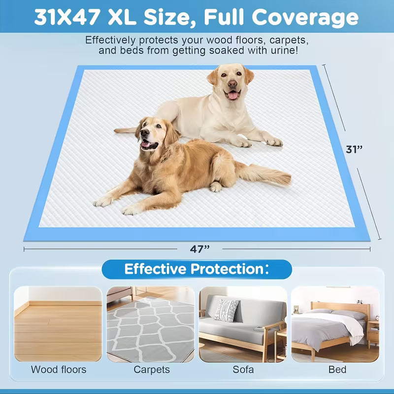 XXXL 8-Layer Super Absorbent Dog Pee Pads – Leak-Proof