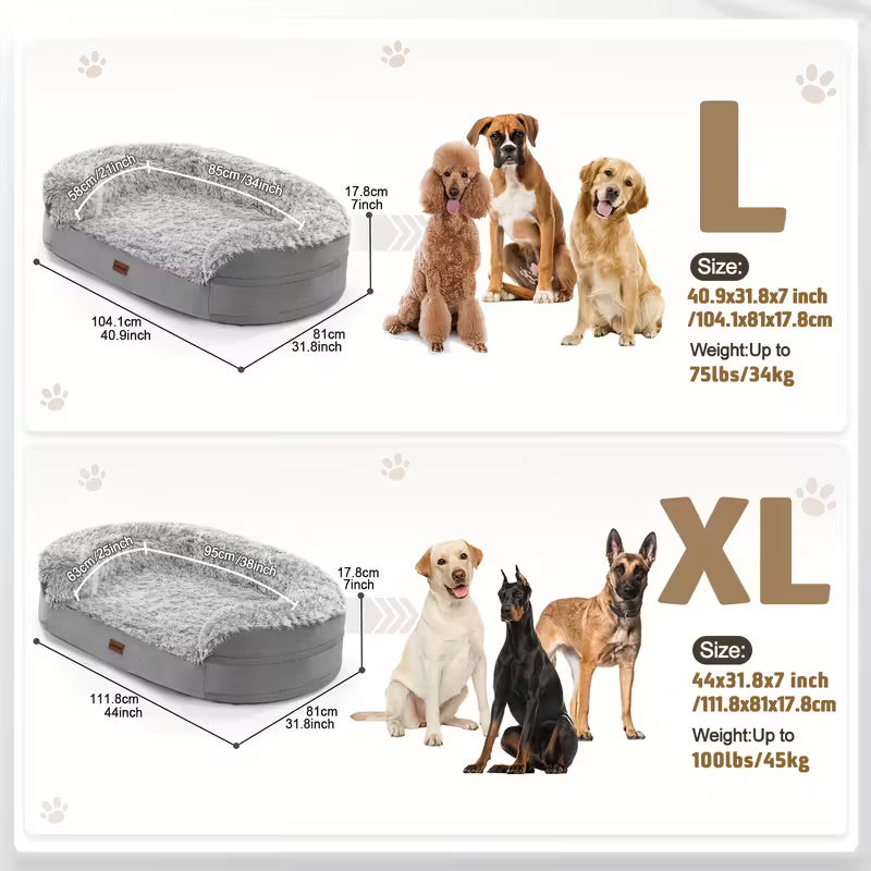 Gimars Orthopedic Egg Foam Dog Bed XL with Washable Cover