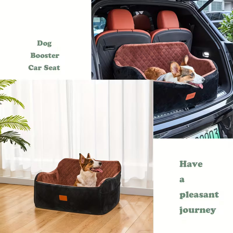 Dog Car Seat Bed for Medium & Large Dogs – Washable Travel Seat