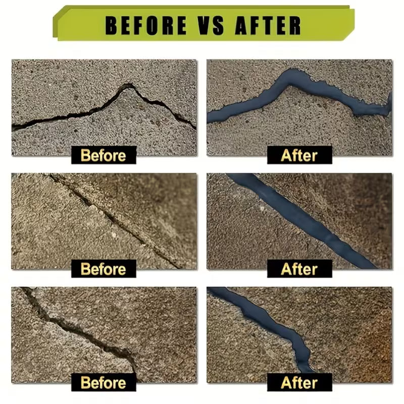 Self-Sealing Concrete Crack Filler with Strong Adhesion