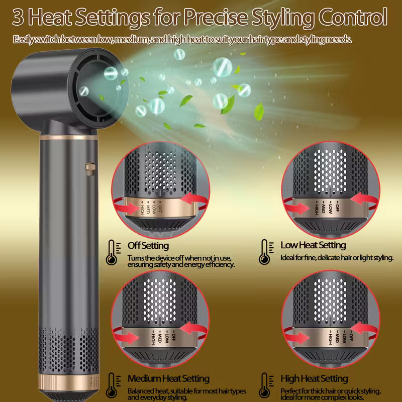 5-in-1 Hot Air Hair Styler Brush with Negative Ion Technology