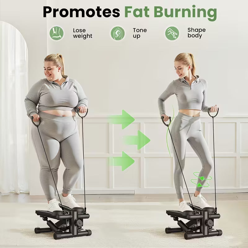 Mini Exercise Stepper with Resistance Bands – 300LB Capacity