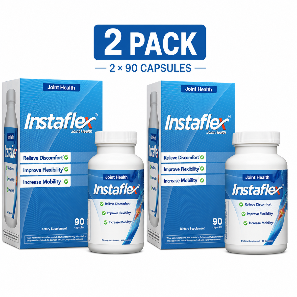 Instaflex Joint Health Dietary Supplement – 90 Capsules, Pack of 2