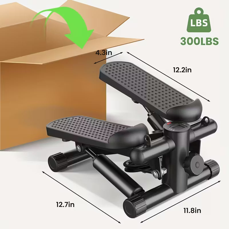 Mini Exercise Stepper with Resistance Bands – 300LB Capacity