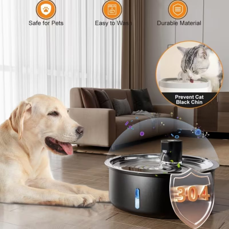 8L Automatic Pet Water Fountain for Cats & Dogs