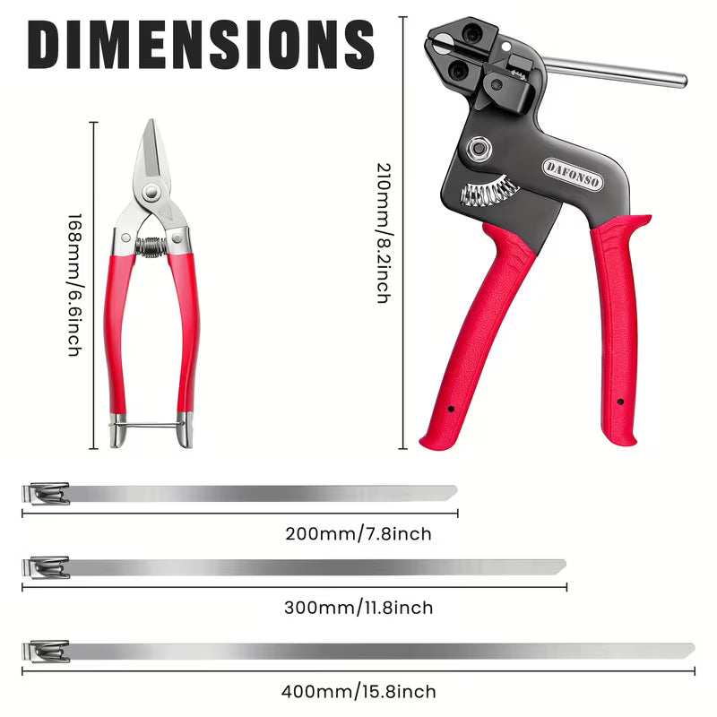 304 Stainless Steel Cable Tie Gun Kit – 155PCS