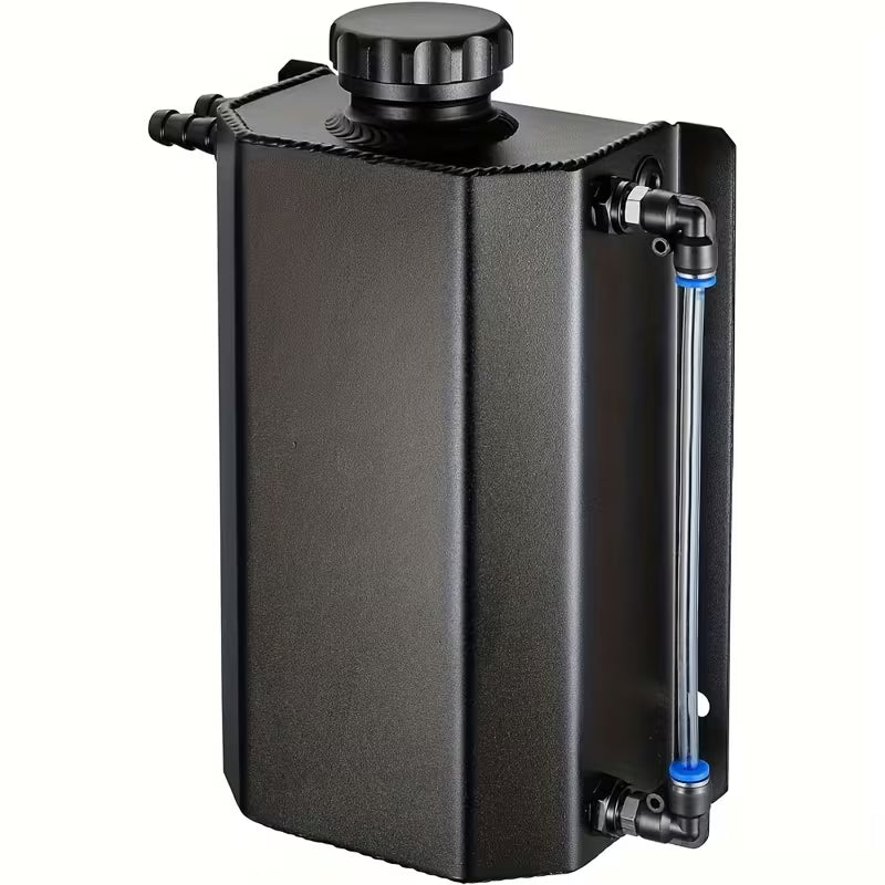 Universal aluminum coolant overflow reservoir tank.