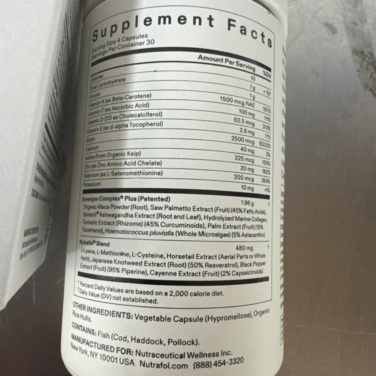 NUTRAFOL "Women's Balance" Hair Growth Supplements (120 Pills) Fit And Glow