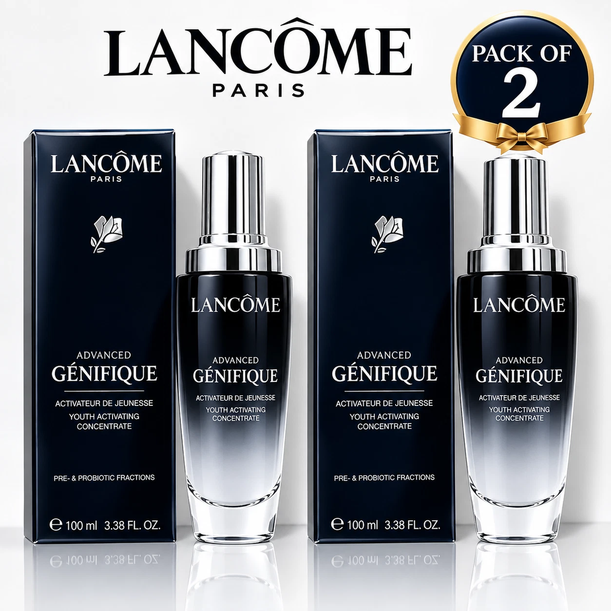 Lancôme Advanced Génifique Youth Activating Concentrate Serum 100ml Pack of 2