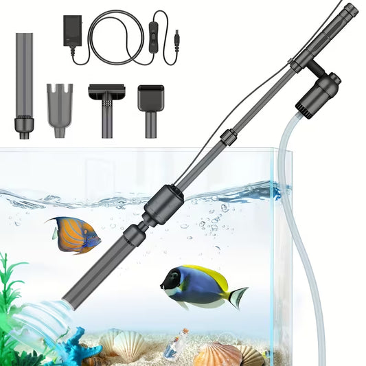 6-in-1 Electric Aquarium Gravel Cleaner Vacuum – 18W
