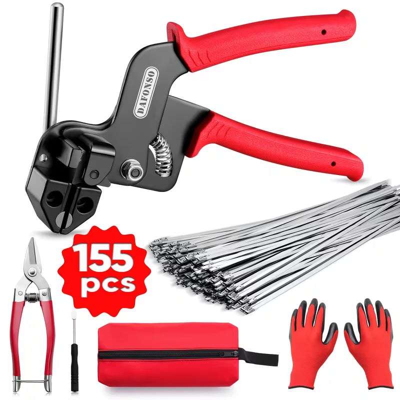 304 Stainless Steel Cable Tie Gun Kit – 155PCS