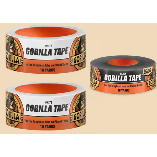 Gorilla Tape Variety Pack – 3 Rolls Heavy Duty Duct Tape