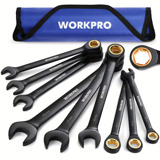 WORKPRO 9-Piece Metric Ratcheting Wrench Set
