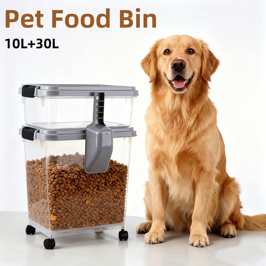 Heavy-Duty Airtight Pet Food Storage Container with Wheels