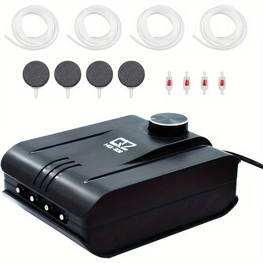 4-Outlet Quiet Aquarium Air Pump for Fish Tanks Up to 400 Gallons