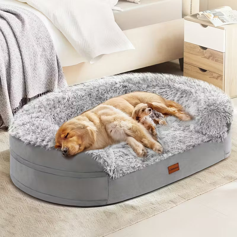 Gimars Orthopedic Egg Foam Dog Bed XL with Washable Cover