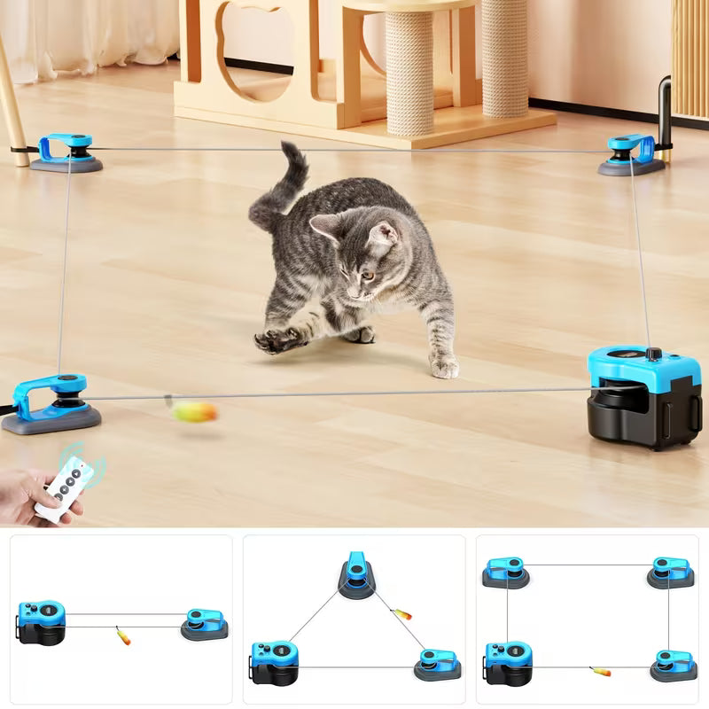 Interactive Cat Feather Chase Toy for Indoor Cats & Kittens