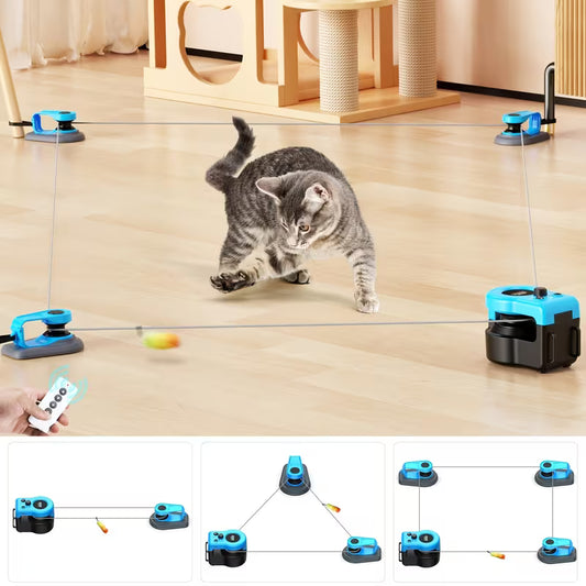 Interactive Cat Feather Chase Toy for Indoor Cats & Kittens