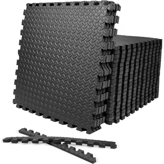 CAPHAUS EVA Foam Floor Tiles – 24 Pack (96 Sq. Ft.)