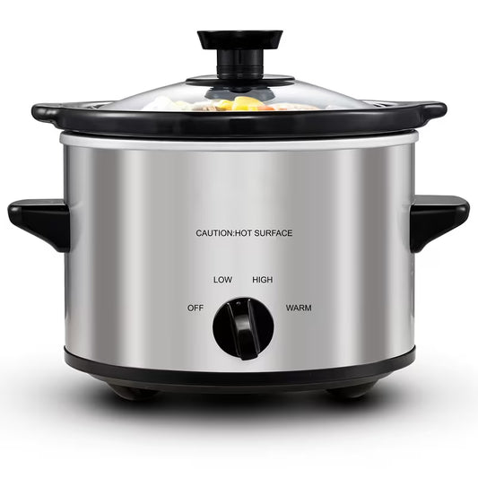 2QT Slow Cooker with Adjustable Temperature