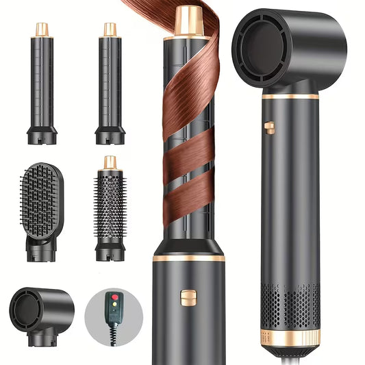 5-in-1 Hot Air Hair Styler Brush with Negative Ion Technology