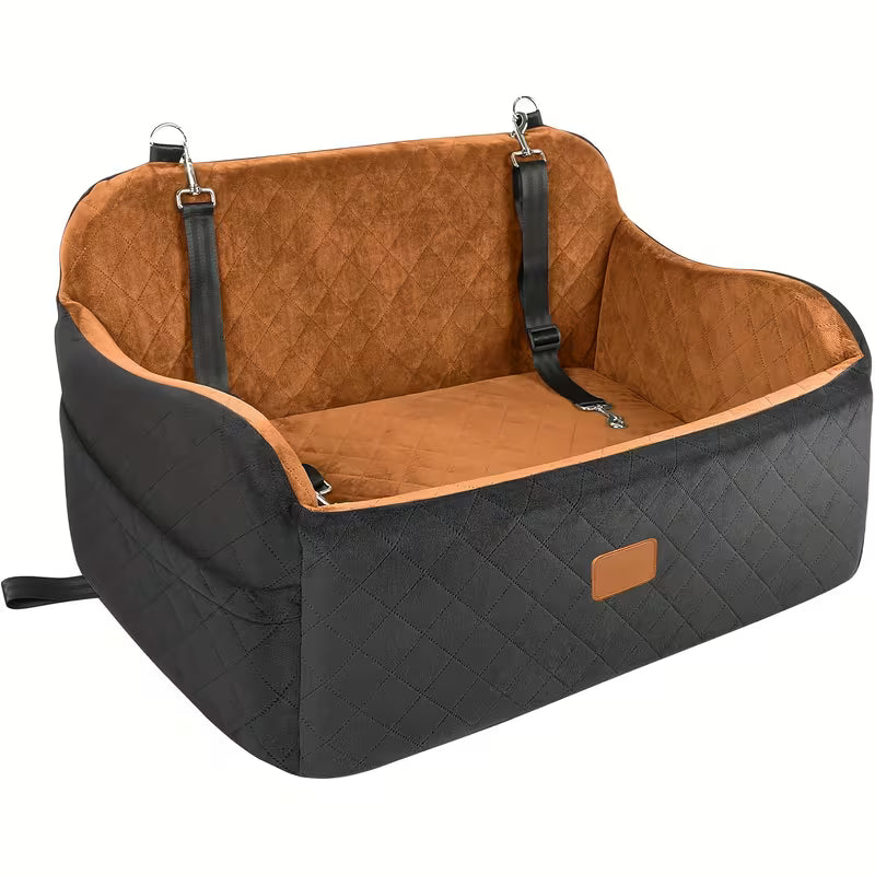 Dog Car Seat Bed for Medium & Large Dogs – Washable Travel Seat