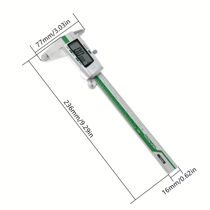 1pc ET50 Digital Caliper 150Mm Fraction/ MM/ Inch 0.01Mm High Precision Vernier Caliper