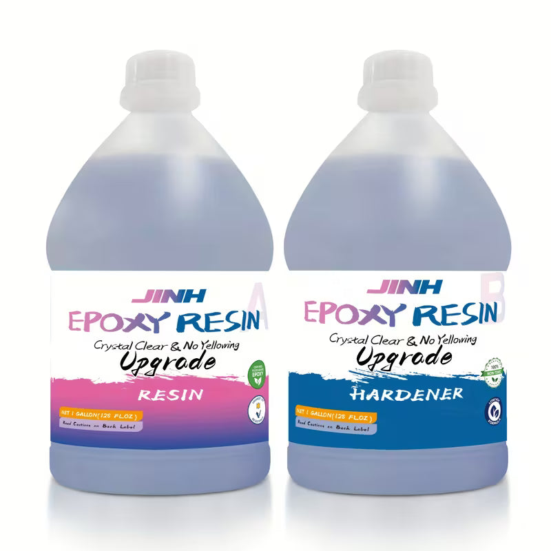 JINH 1 Gallon Crystal Clear Epoxy Resin Kit with Hardener