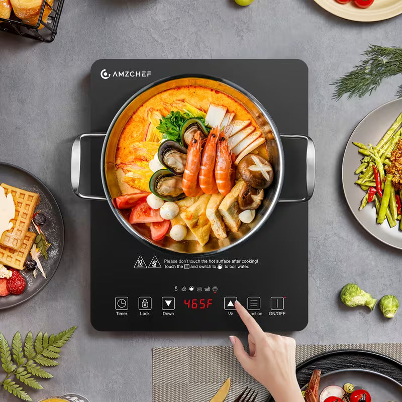 AMZCHEF 1800W Induction Cooktop with Touch Control