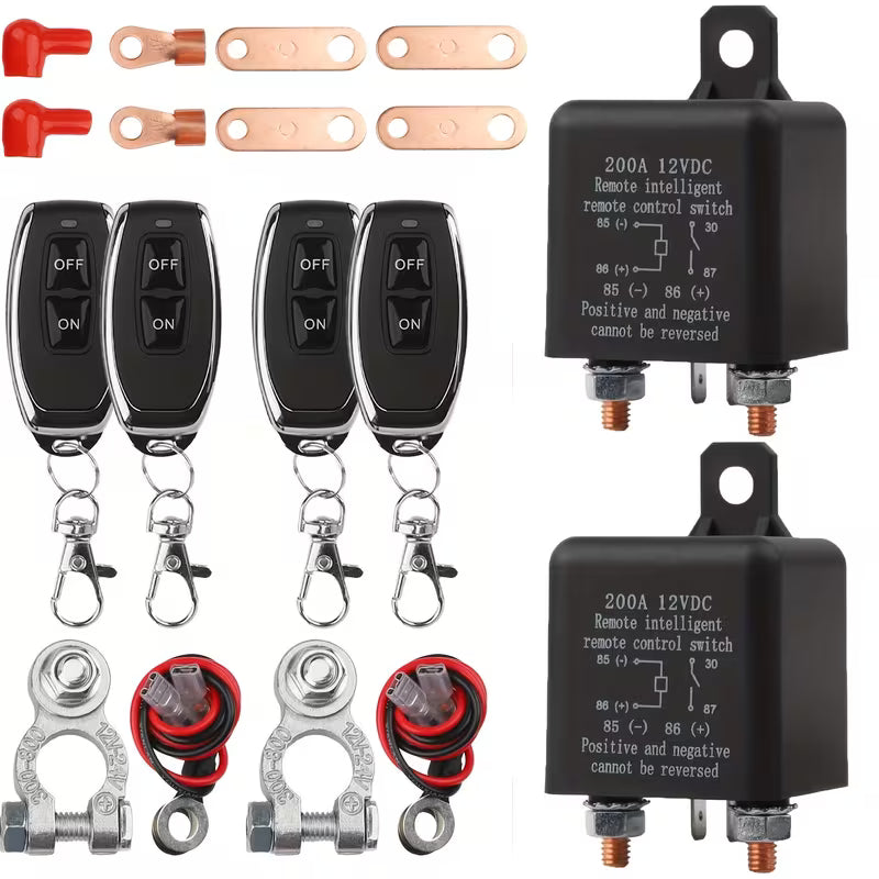 200A remote battery disconnect switch for 12V systems.