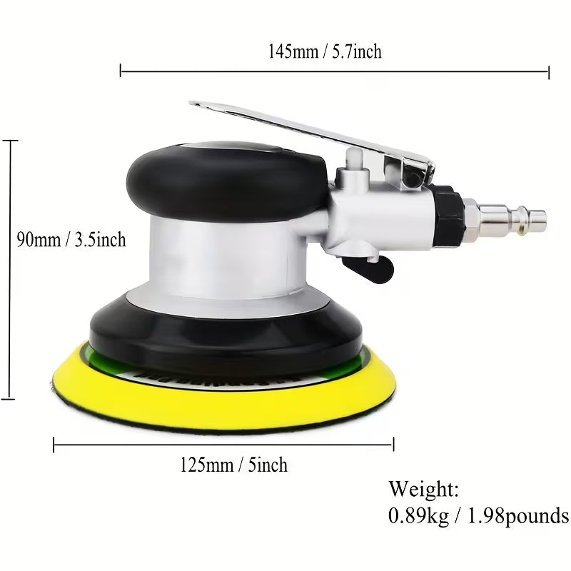 5"/6" pneumatic random orbit sander for sanding and polishing.