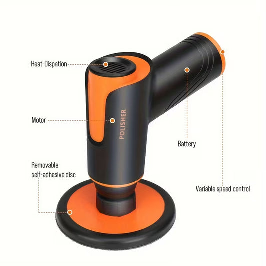100W cordless car polisher for waxing and scratch repair.
