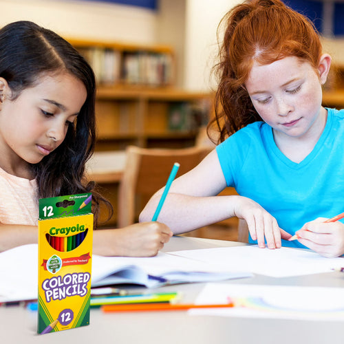 Crayola 12ct Colored Pencils, Assorted Colors, Pre-sharpened, (Case Contains 48 Packs), Bulk School Supplies