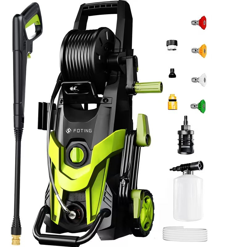 2026 Upgraded High-Pressure Washer, 4500 PSI 3.2 GPM with 4 Quick-Connect Nozzles, Inlet Hose, Filter, and Foam Cannon for Car/Fence/Driveway/Home Cleaning