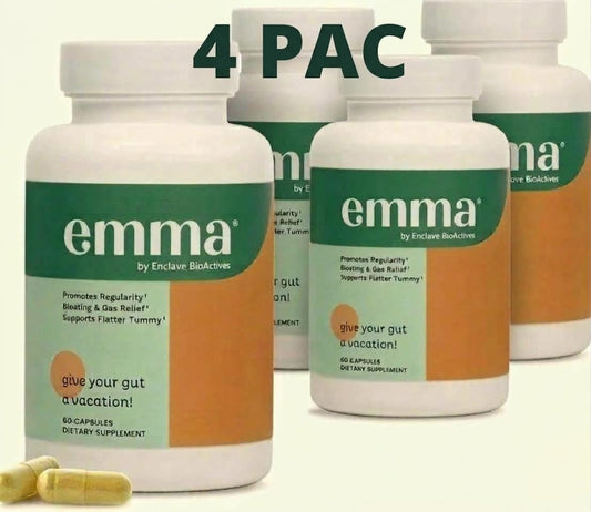 Emma Gut Health Doctors Endorsed Supplement – 4 Pack, 60 Capsules Each