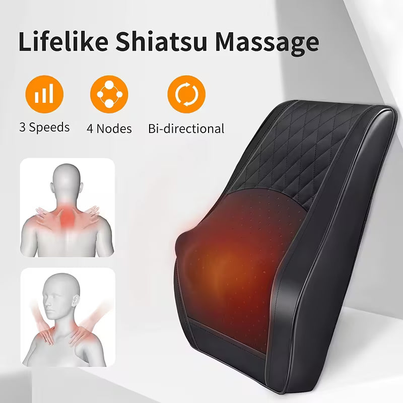 Shiatsu Neck & Shoulder Massager with Heat for Full Body Relief