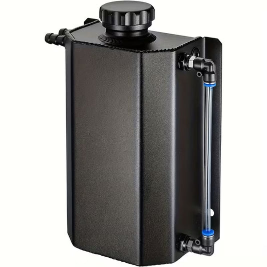 Universal aluminum coolant overflow reservoir tank.